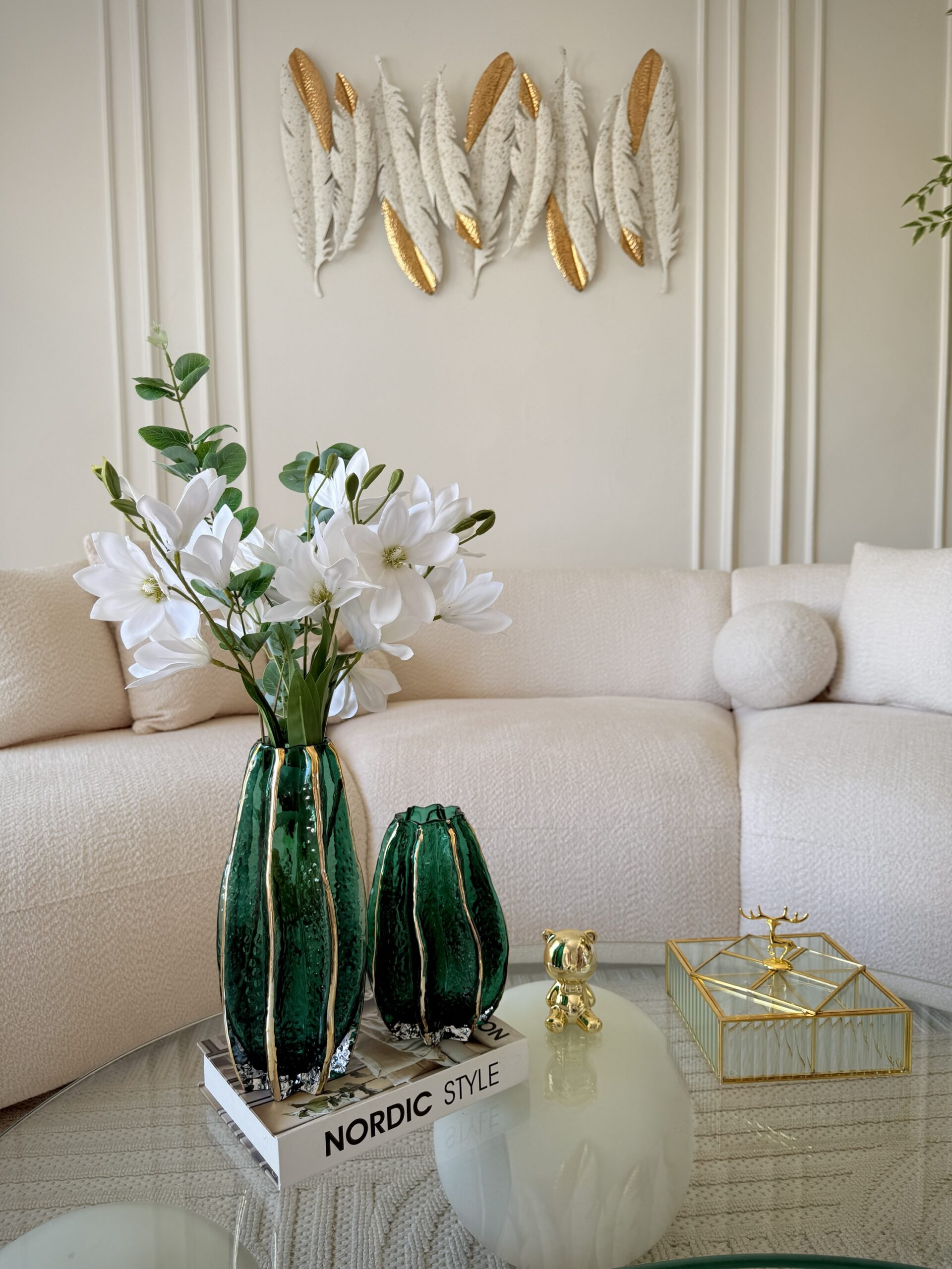 Set of  green vases